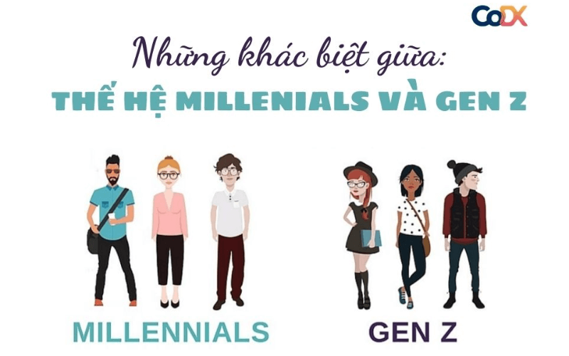 Sự khác biệt giữa gen millenials và gen z