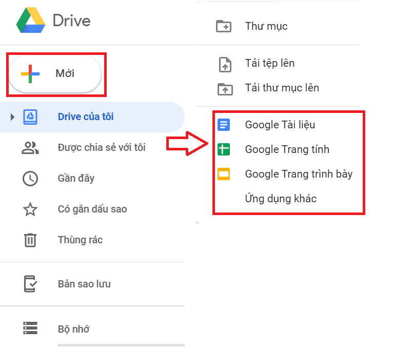 Cách lưu dữ liệu trên Google Drive 