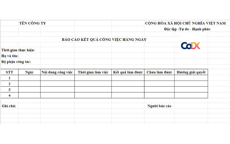 mẫu kế hoạch công việc bằng excel