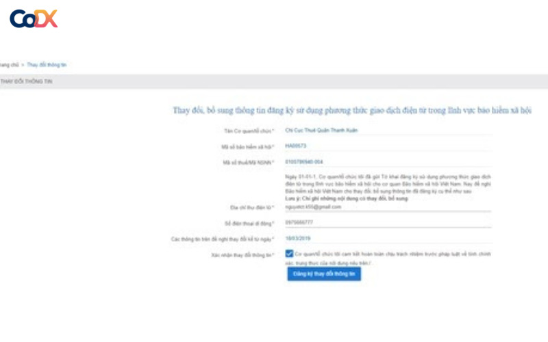 Doanh nghiệp thay đổi thông tin tài khoản BHXH