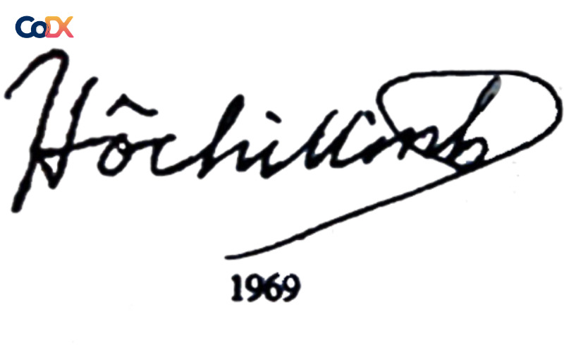 chữ ký của chủ tịch Hồ Chí Minh