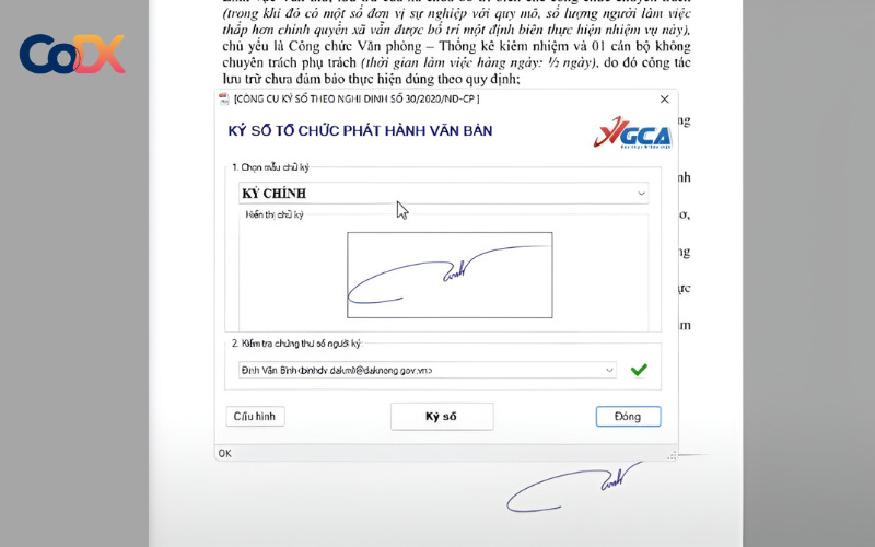 ký số trên văn bản điện tử