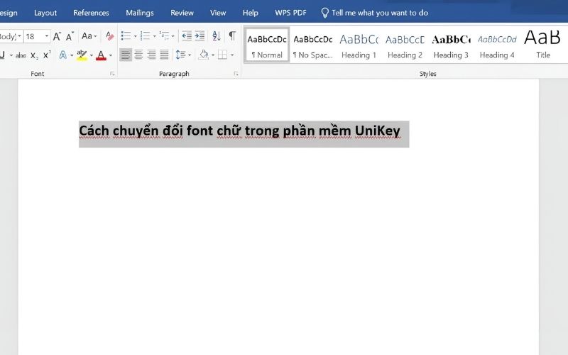 Chuyển đổi font chữ trong phần mềm UniKey bằng cách sao chép văn bản