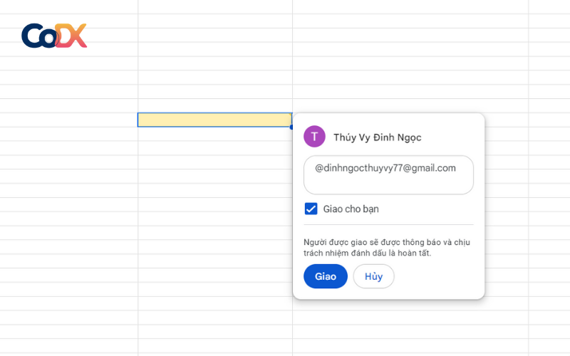 Quản lý công việc bằng google sheet