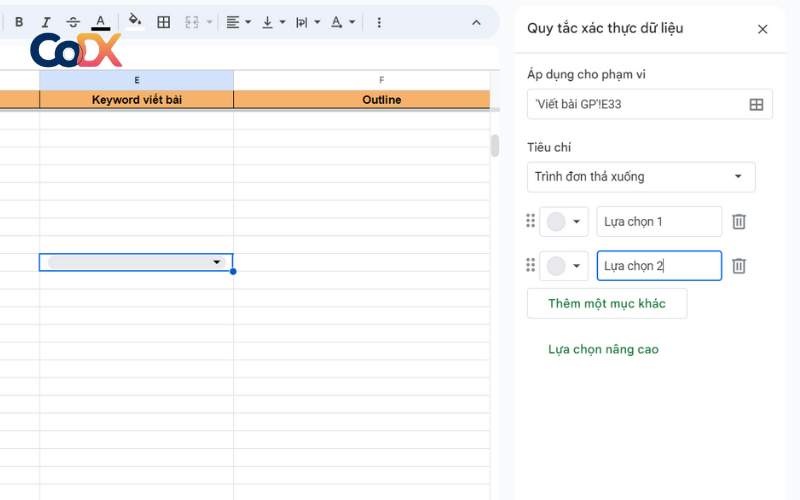 Quản lý công việc bằng google sheet