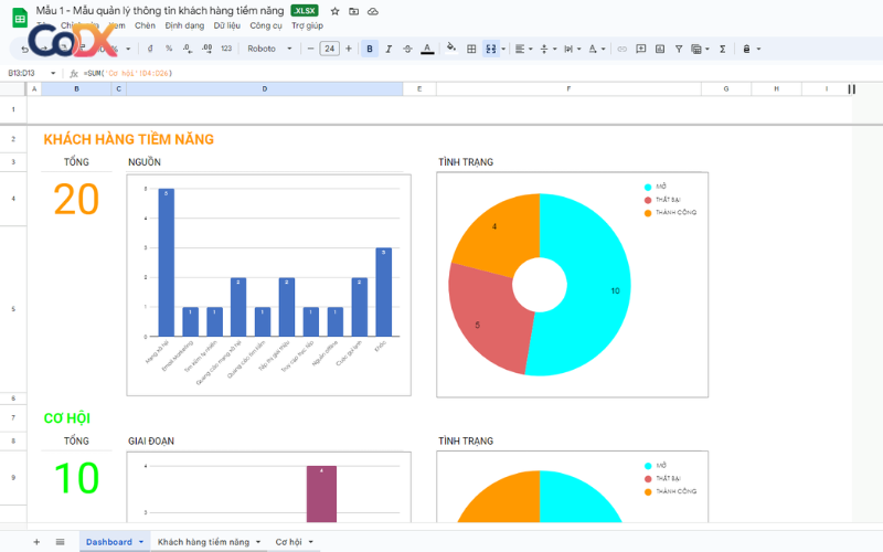 Quản lý khách hàng bằng Excel