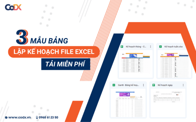 Bảng mẫu lập kế hoạch công việc bằng Excel
