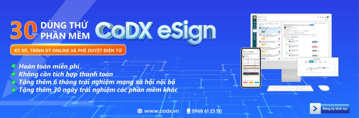 Phần mềm trình ký điện tử CoDX eSign