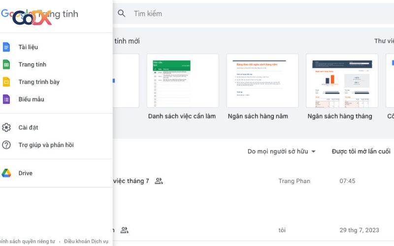 tạo lập file quản lý khách hàng bằng Google Sheet