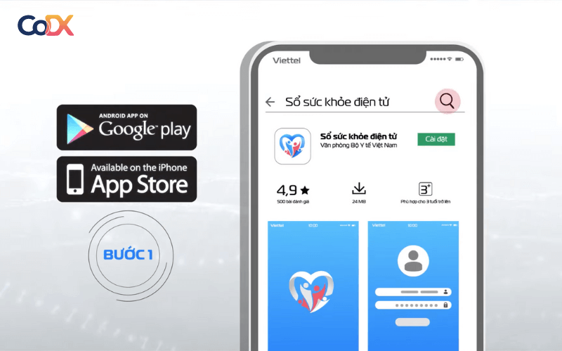 Tải app sức khoẻ điện tử về máy trên iPhone hoặc Android