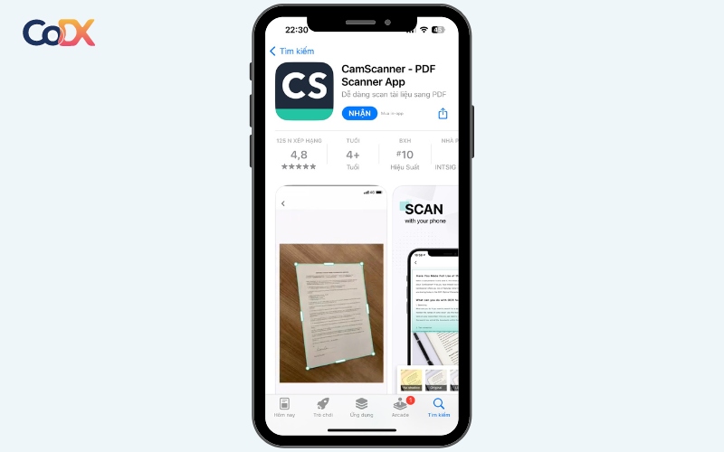 scan tài liệu bằng điện thoại iphone