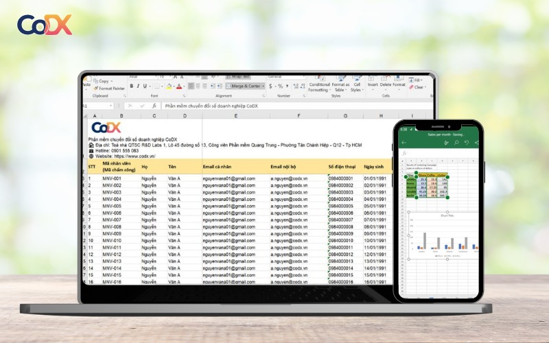 phần mềm quản lý nhân sự miễn phí bằng Excel cho doanh nghiệp nhỏ