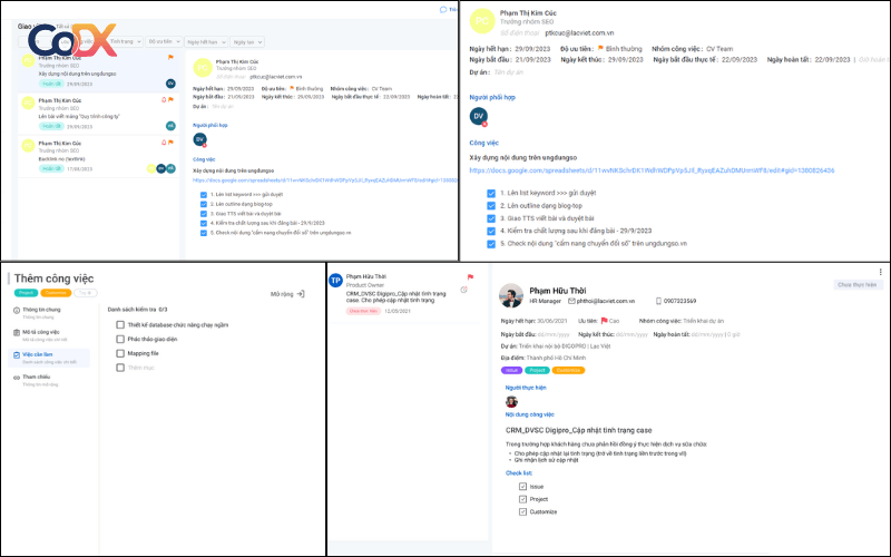 Phần mềm checklist CoDX Task