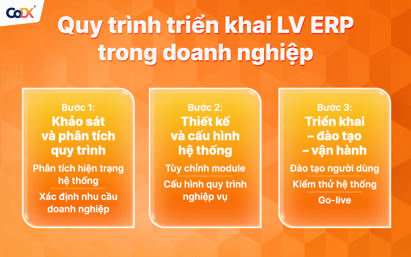 Quy trình triển khai LV ERP trong doanh nghiệp